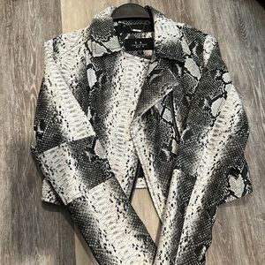 Snakeskin Leather Jacket good condition